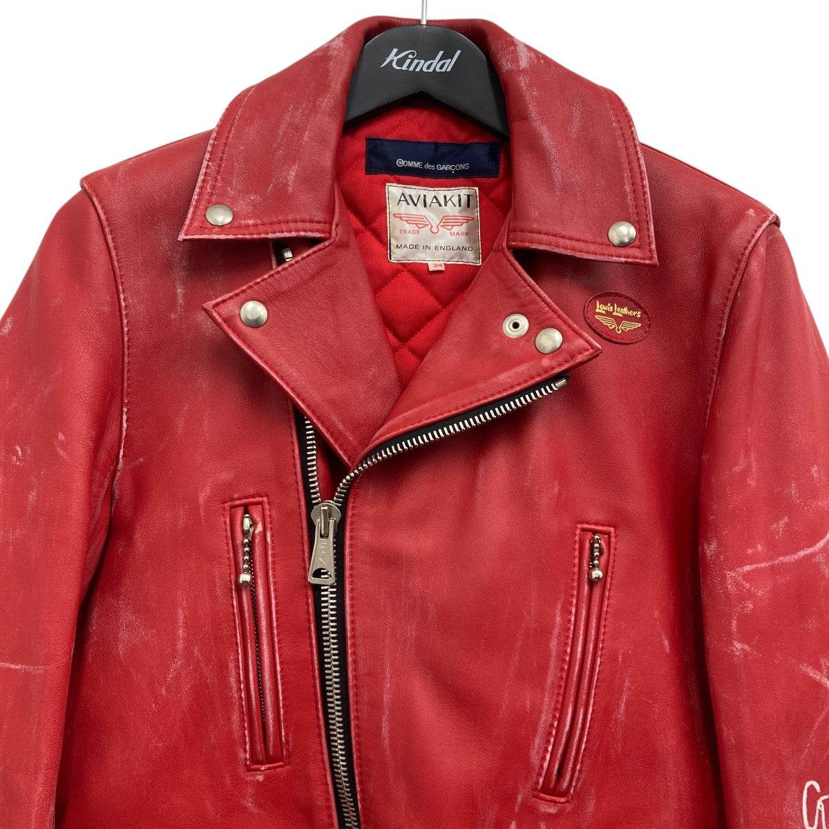 COMME des GARCONS×Lewis Leathers AD2012 クラック加工レザー