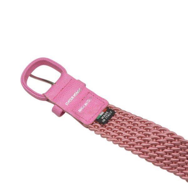 ST-POUR HOMME(エスティ プール オム) ゴムレザーメッシュベルト