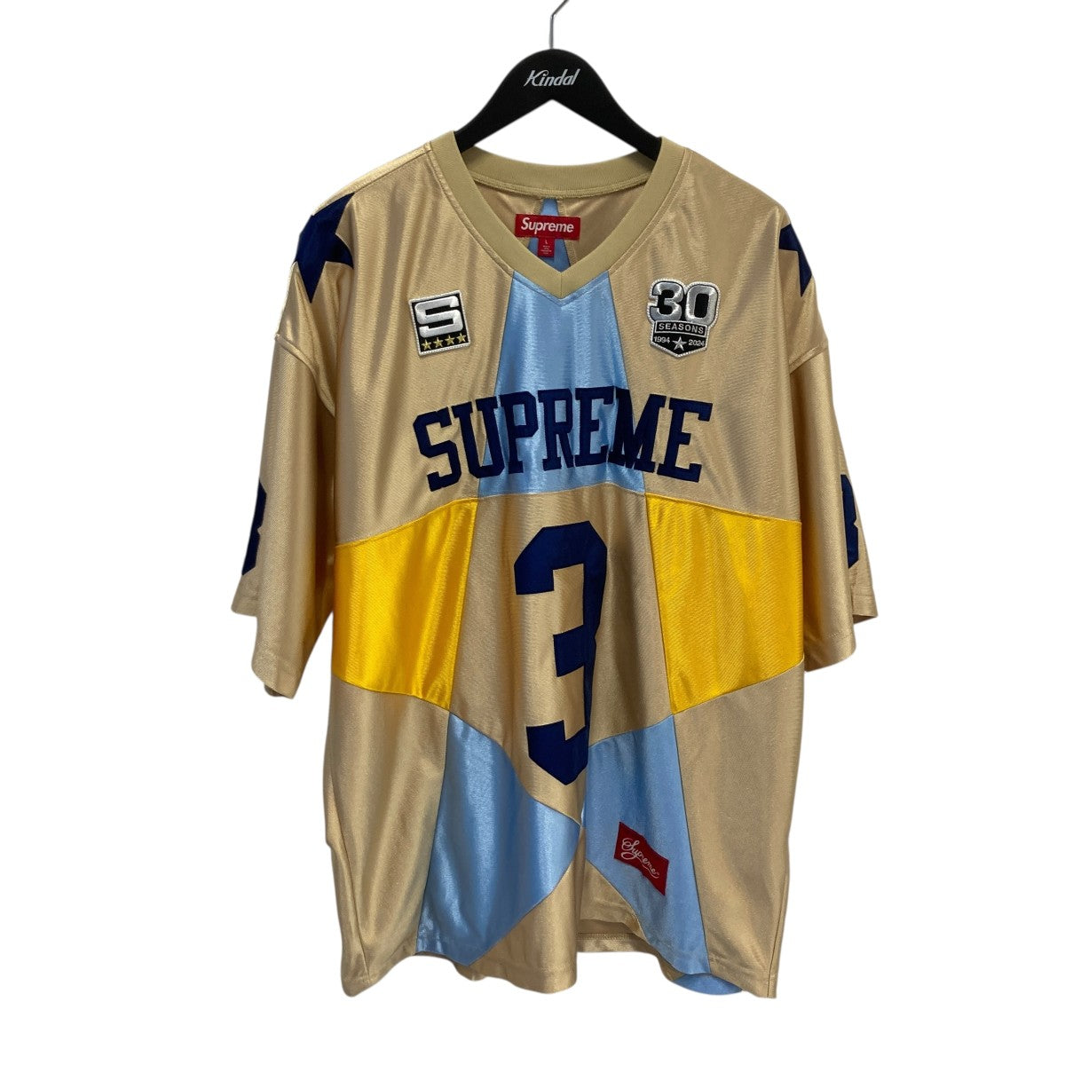 supreme(シュプリーム) Star Football JerseyTシャツ ゴールド