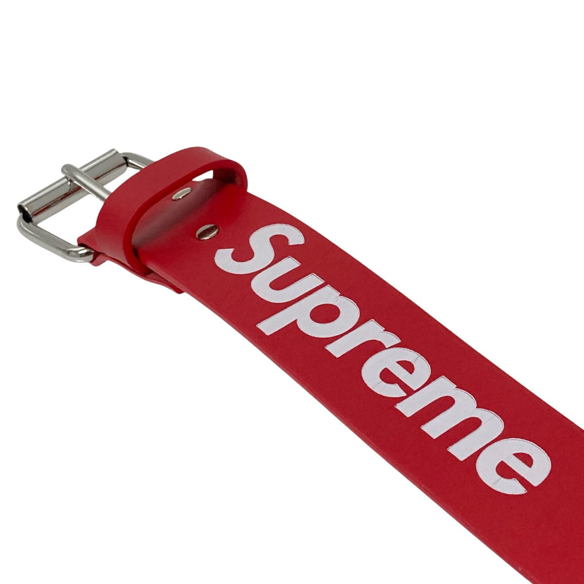 Supreme(シュプリーム) Repeat Leather Beltロゴレザーベルト レッド