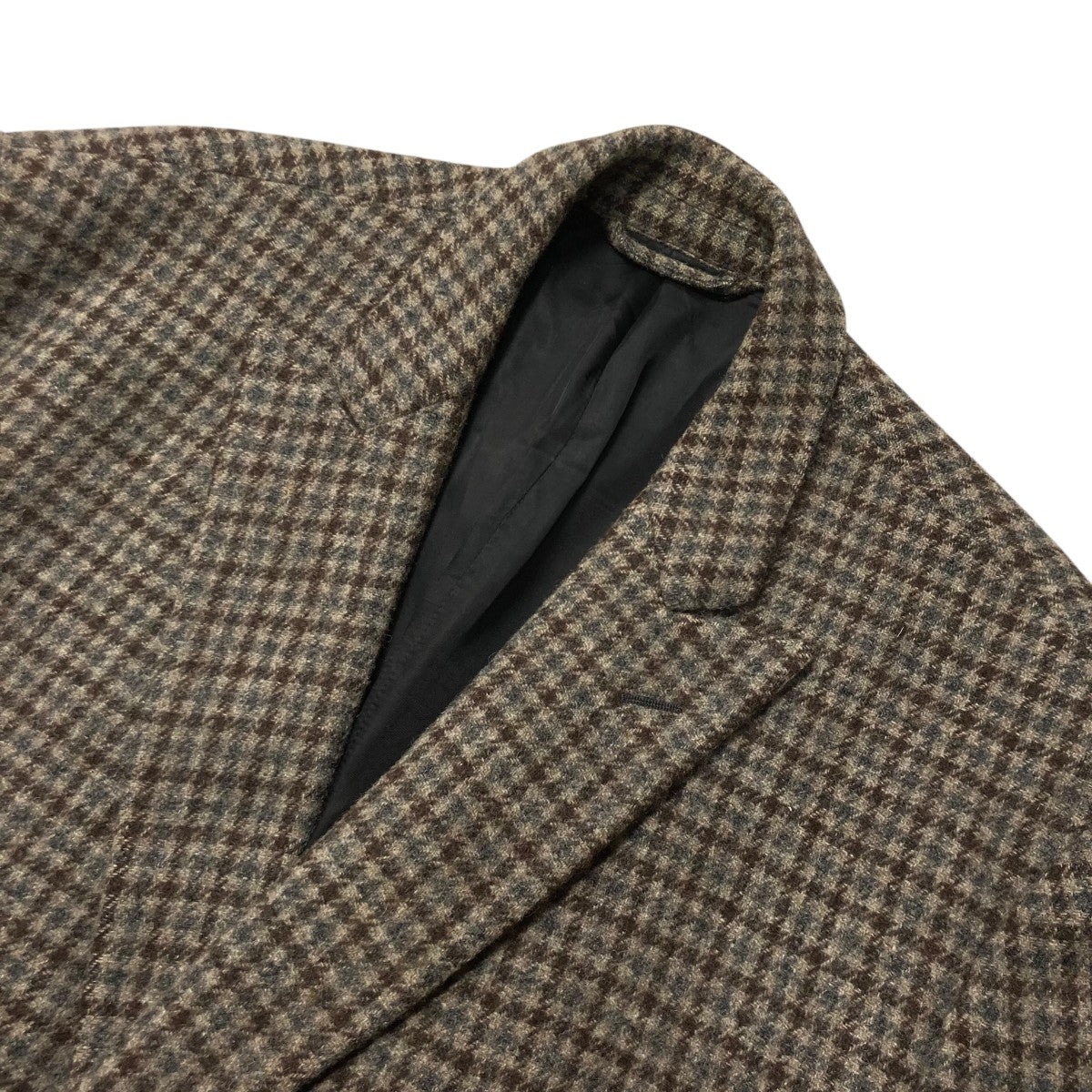 BALENCIAGA(バレンシアガ) ウールチェックダブルブレストコートロング