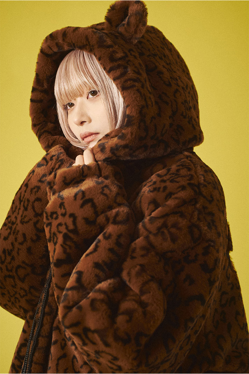 予約商品】GALFY (ガルフィー) あざといファーブルゾン ヒョウ柄