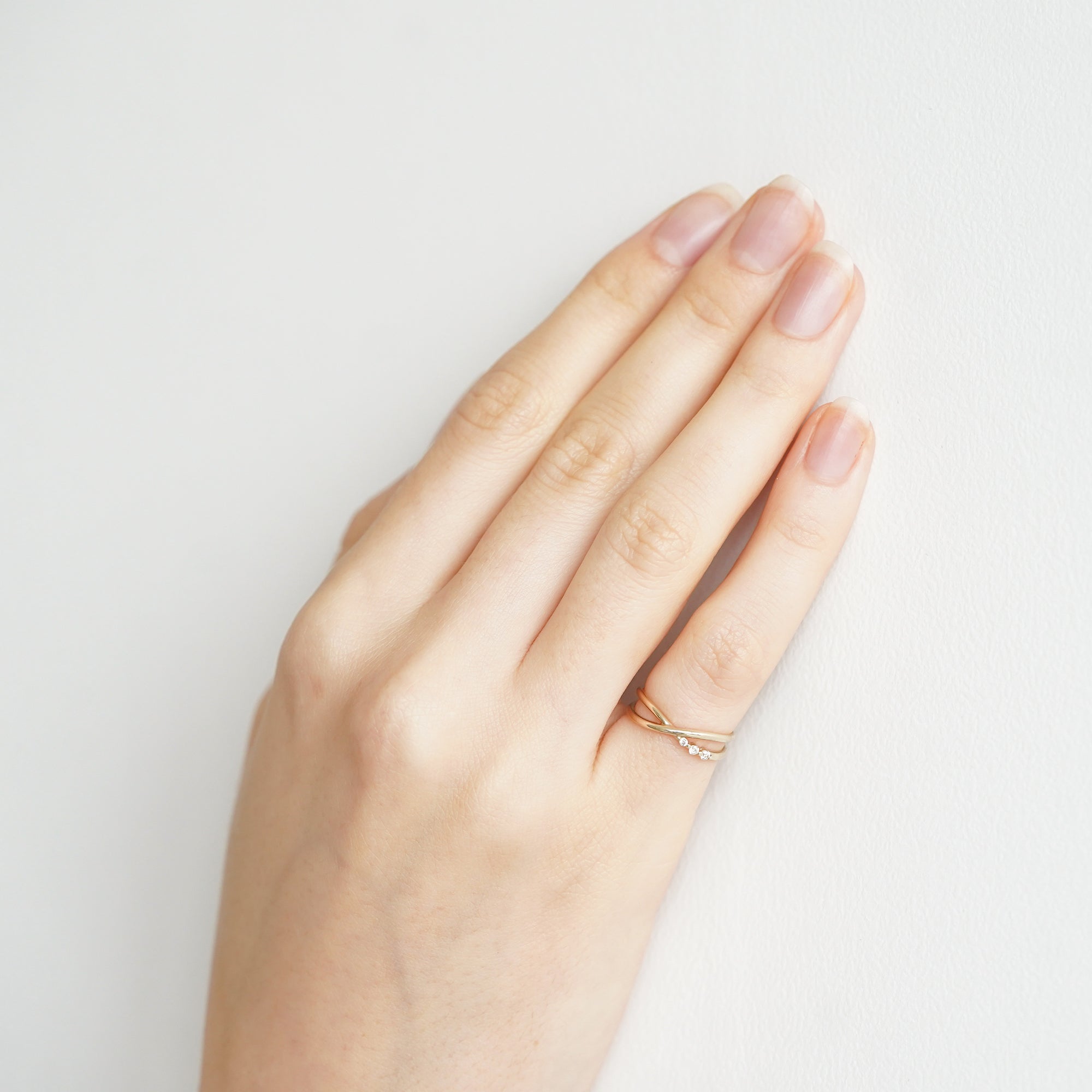 K10イエローゴールド ダイヤモンド ピンキーリング | シンプリッチ公式