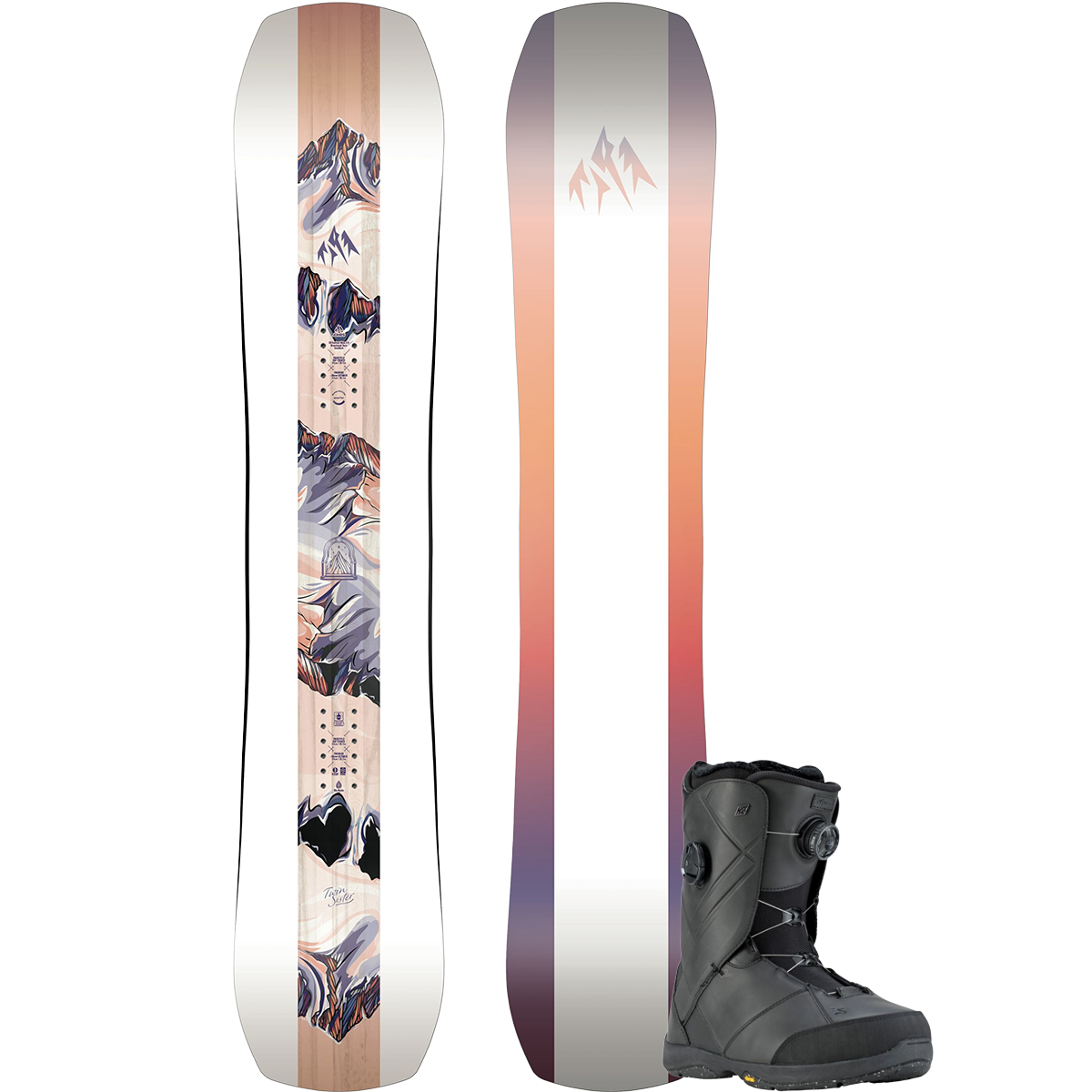 Jones Snowboards Women's Twin Sister Premium Snowboard Package