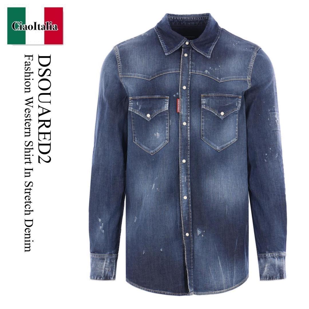 楽天市場】Dsquared2 ディースクエアード DENIM SHIRT デニムシャツ