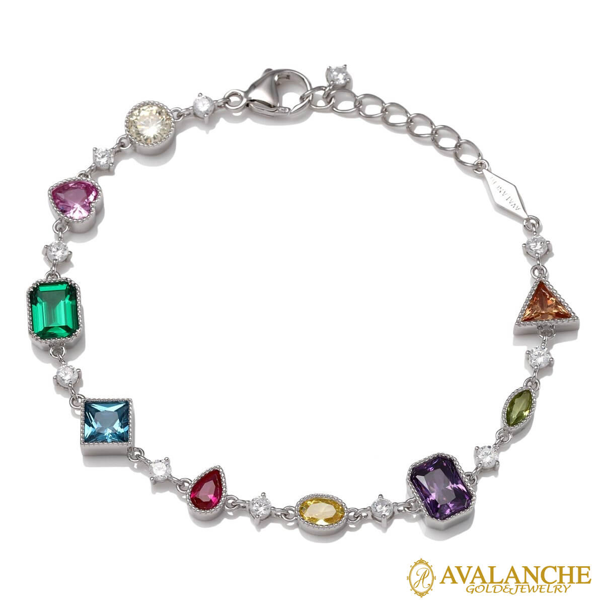 楽天市場】シルバー テニスブレスレット 幅4mm 19cm AHBL-D042-4MM-BLU