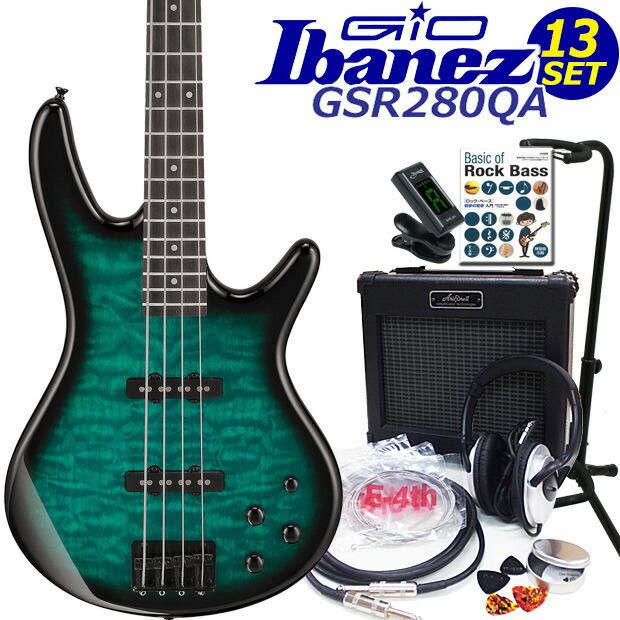 楽天市場】Gio Ibanez GSR280QA-TMS アイバニーズ 4弦エレキベース