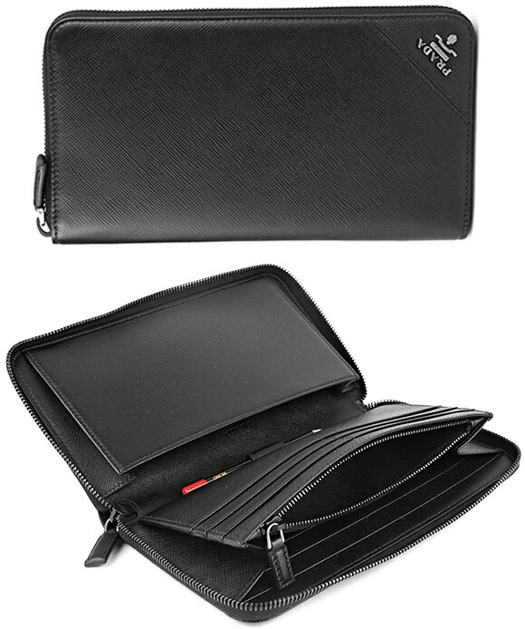 楽天市場】プラダ PRADAラウンドファスナー長財布オーガナイザー 三角