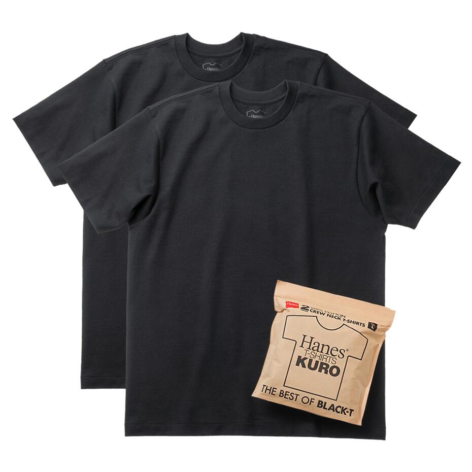 楽天市場】ヘインズ クロ Tシャツ 半袖 HM1-B201 KURO 黒 Hanes クルー