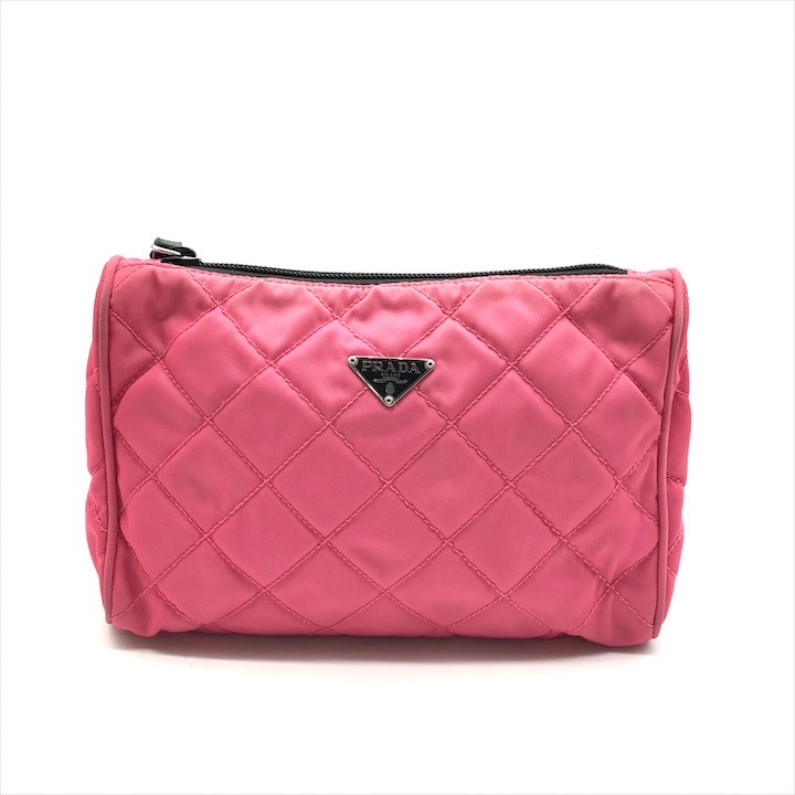 楽天市場】【バッグ】PRADA プラダ キルティング ポーチ コスメポーチ