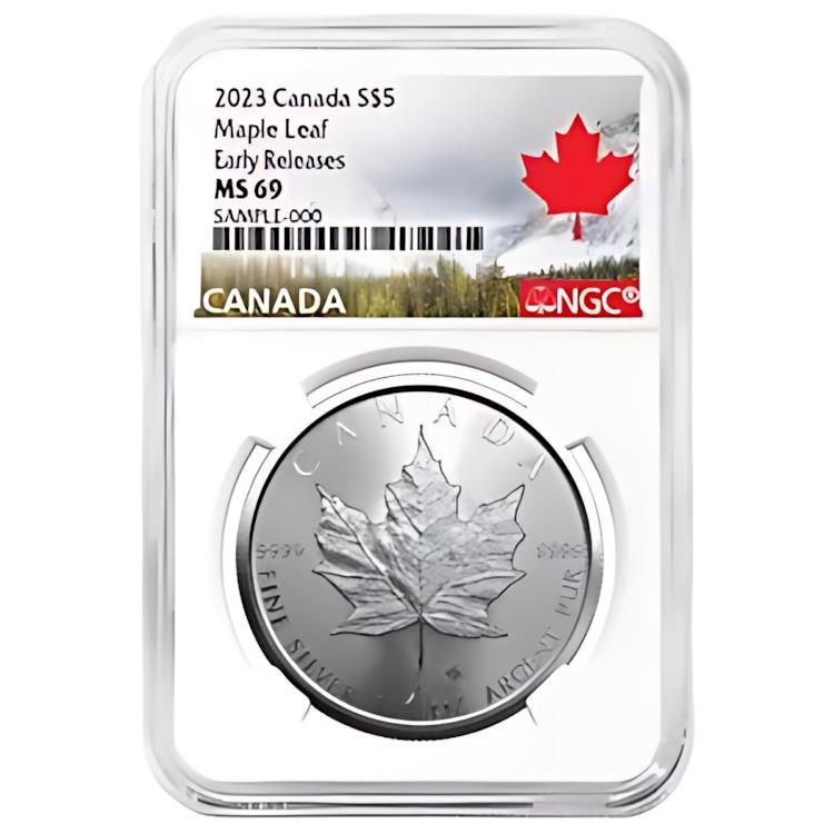 楽天市場】2022 $5 カナディアン シルバー メープル リーフ 1 オンス