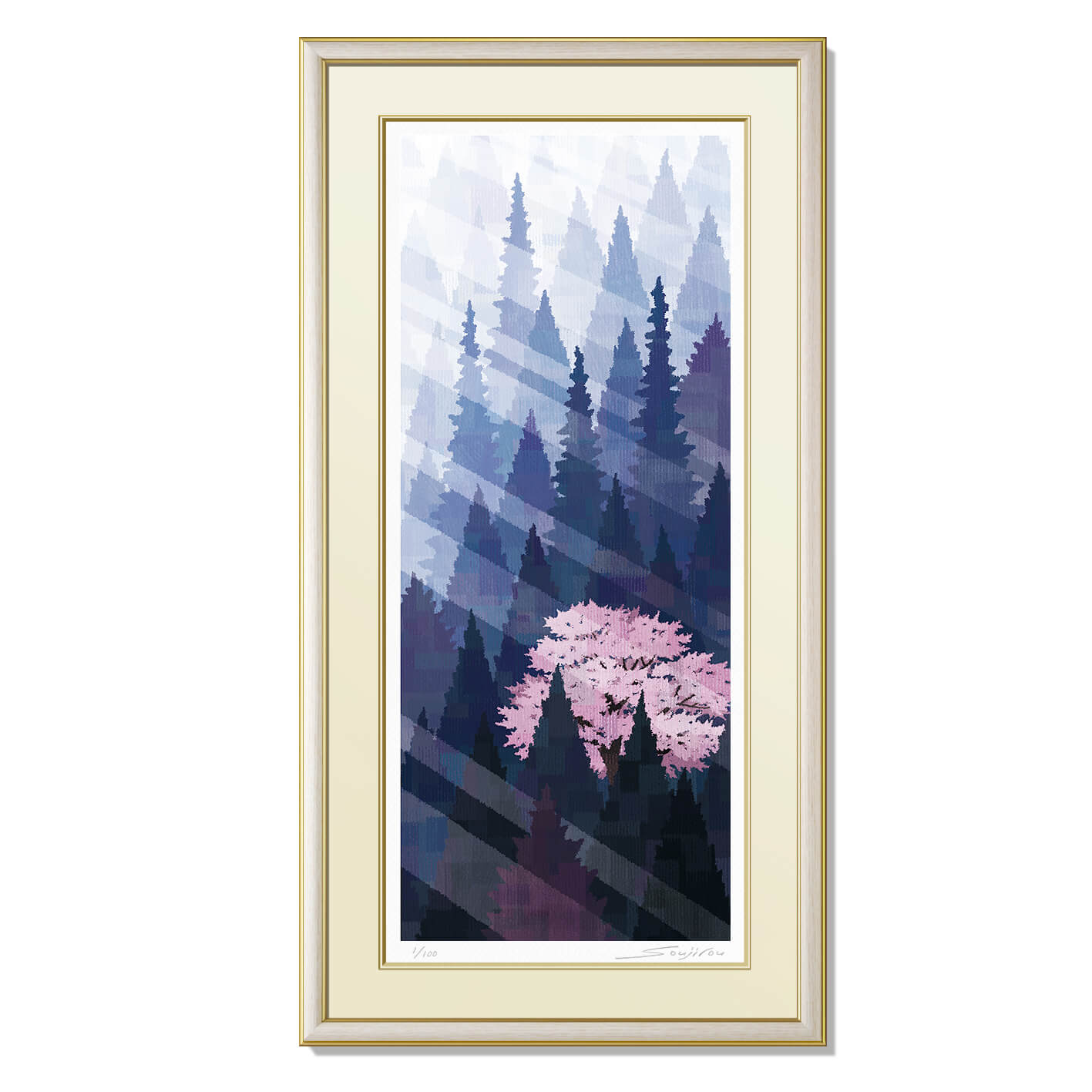 楽天市場】絵画 鈴木香／筆 「さくら」 SM号 日本画 複製 額入り 桜の