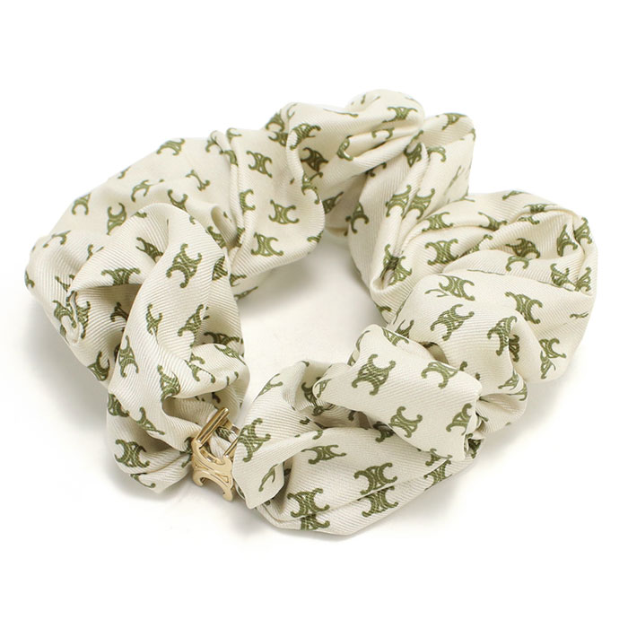 楽天市場】CELINE セリーヌ シュシュ Mini Triomphe Scrunchy