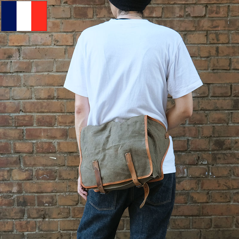 楽天市場】フランス軍 キャンバス レザー ウエストバッグ リネン