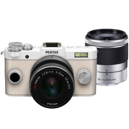 ペンタックス Q-S1 ダブルズームキット ピュアホワイト×クリーム