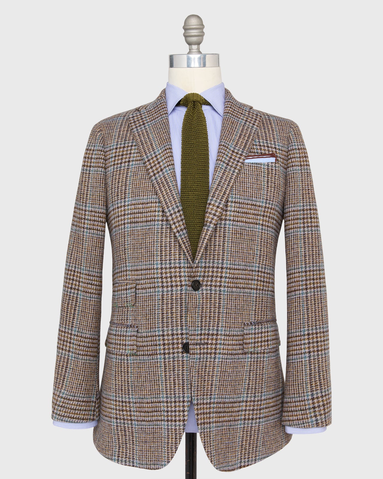 Virgil No. 3 Jacket in Bone/Brown/Lavender Glen Plaid Tweed | Shop
