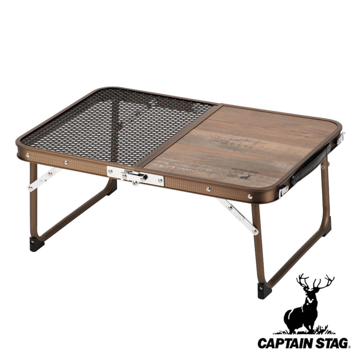 アウトドアテーブル 40×60 ビストロ ハーフメッシュテーブル