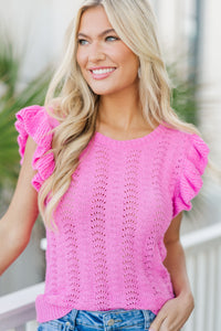 In Good Graces Fuchsia Pink Crochet Top – Shop the Mint