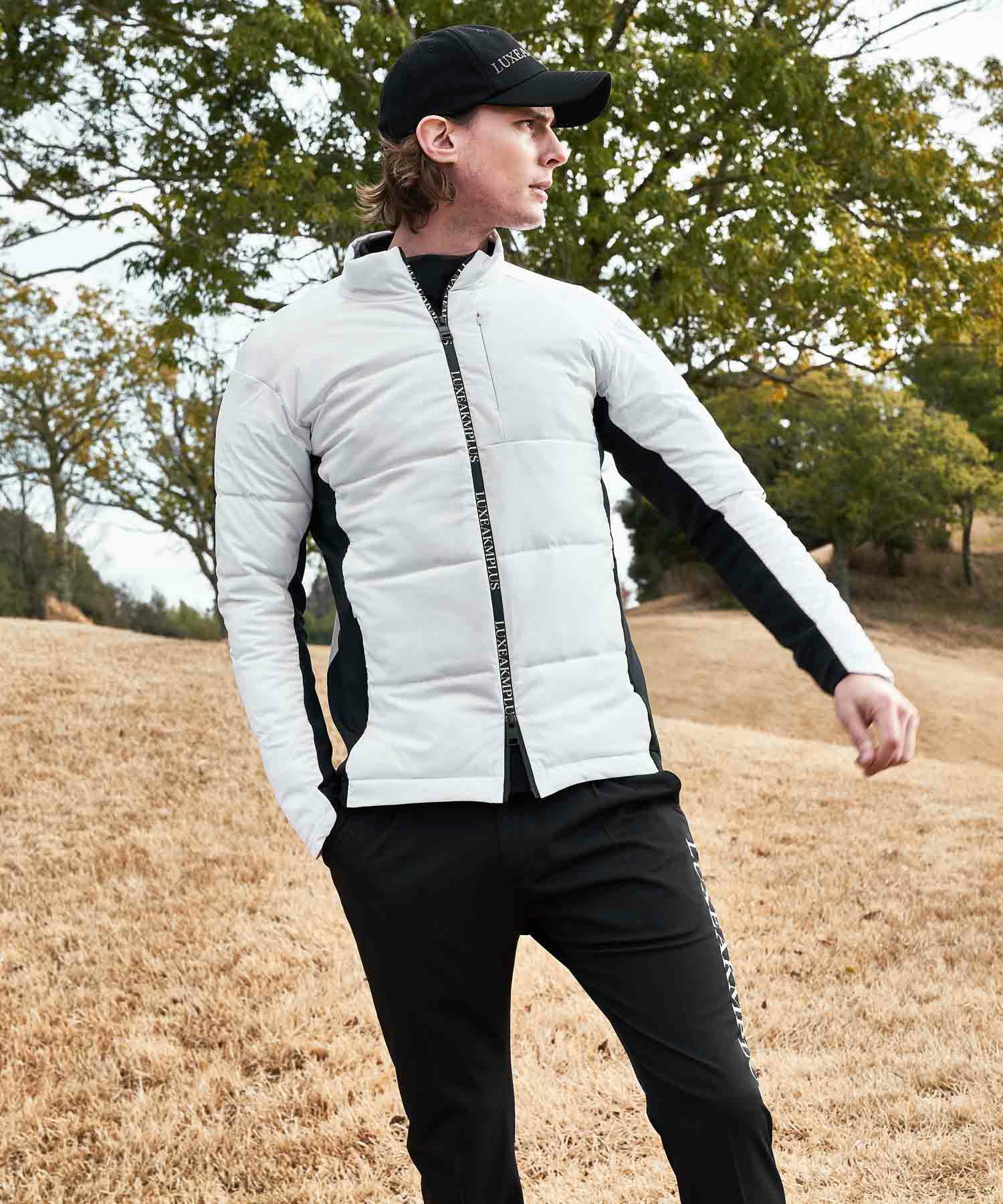 LUXEAKMPLUS(リュクスエイケイエムプラス)ゴルフ 袖ロゴフィット中綿