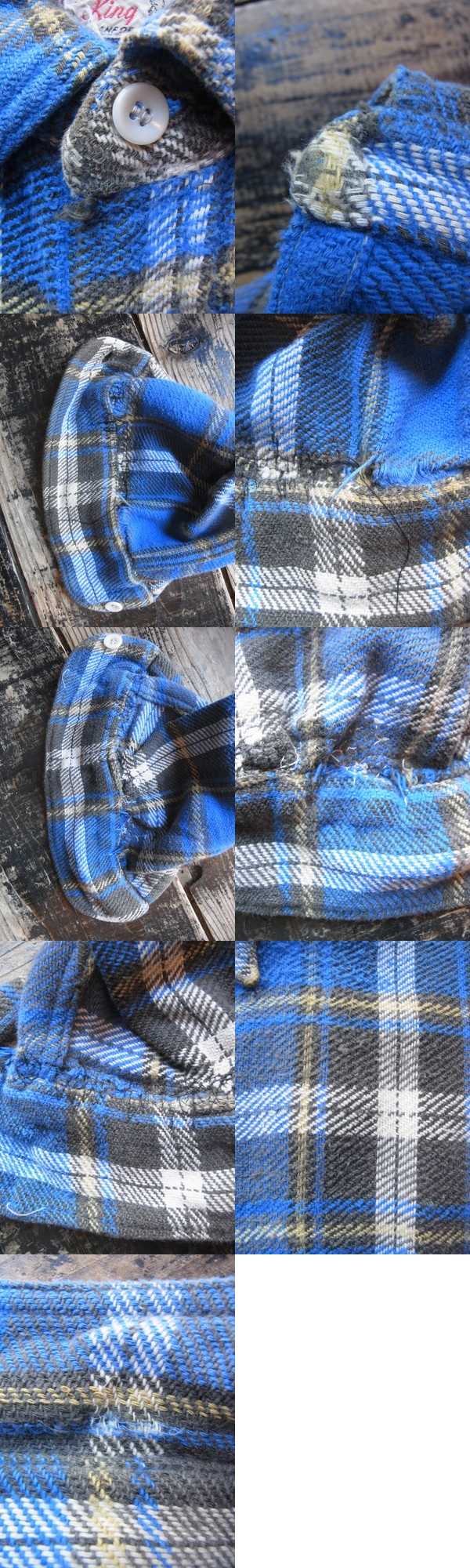 60s winter king マチ付き ネルシャツ - Side Car Charlie