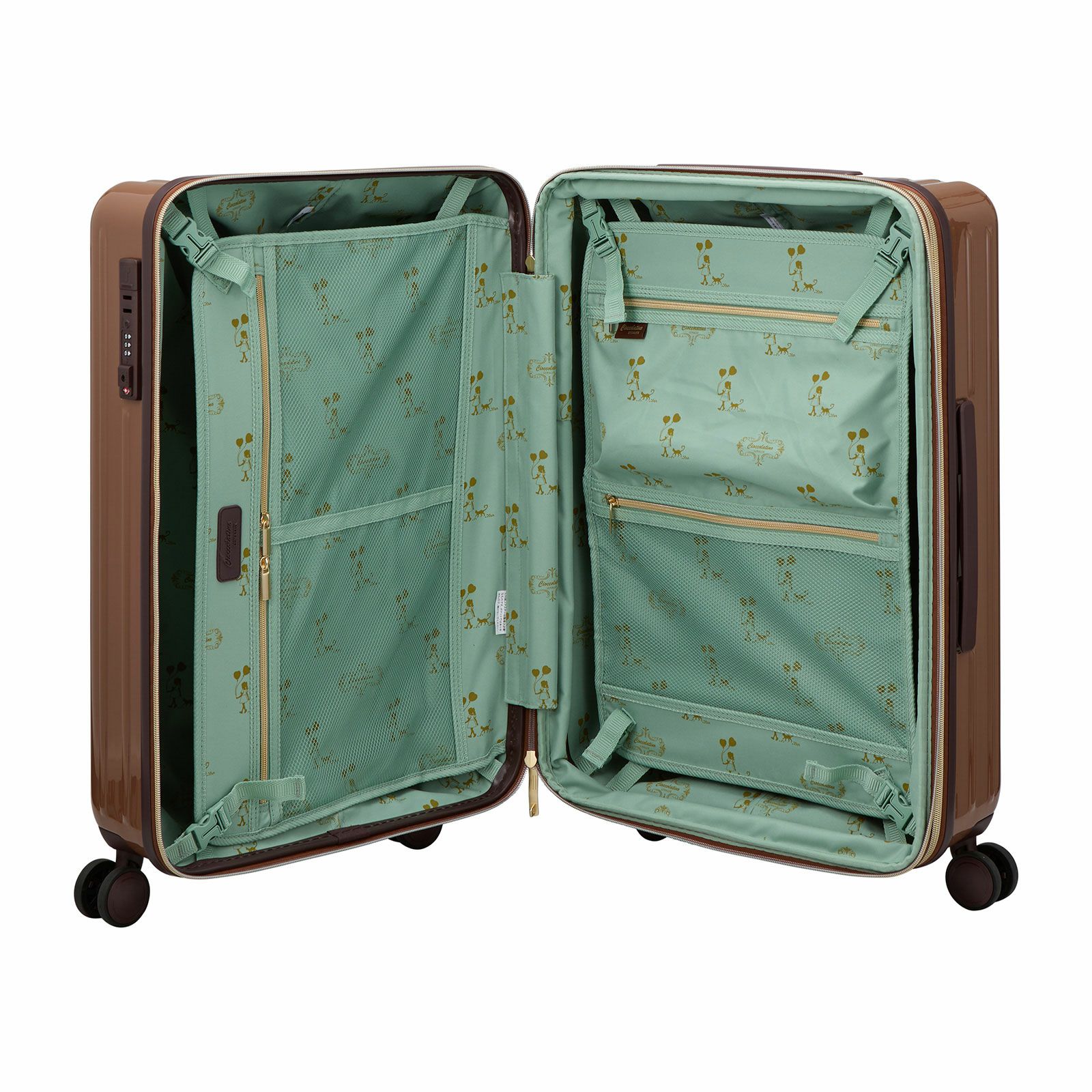 チョコレートデザイン スーツケース Mサイズ バニティケース付き