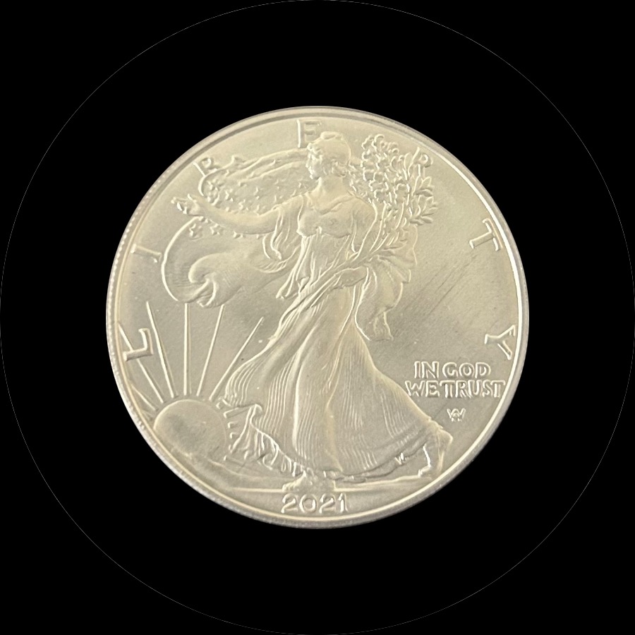 アメリカ イーグル銀貨 2021 【PCGS MS70】 世界コイン