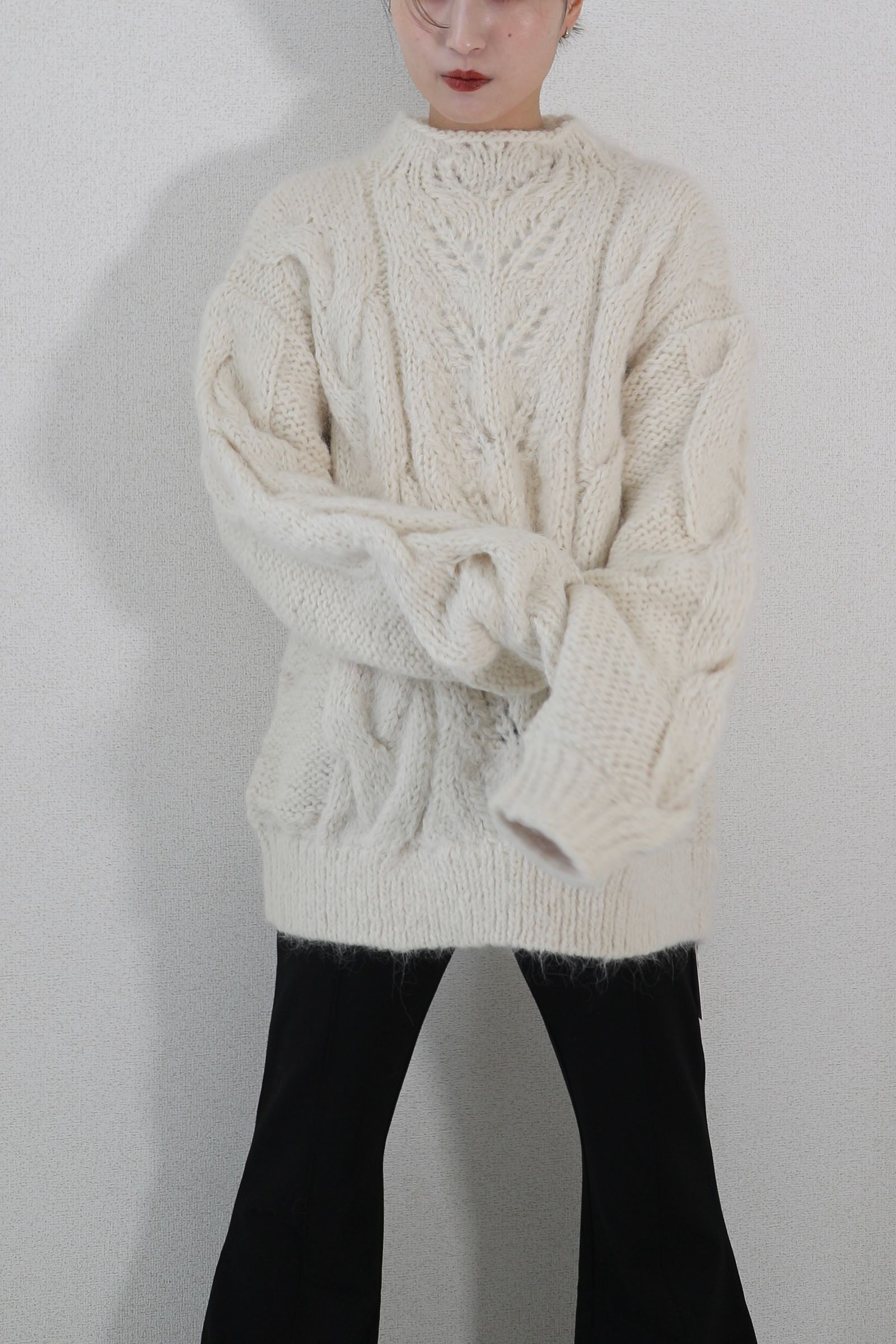 CASA FLINE - ALPACA WOOL KNIT PULLOVER / アルパカウールニット プル