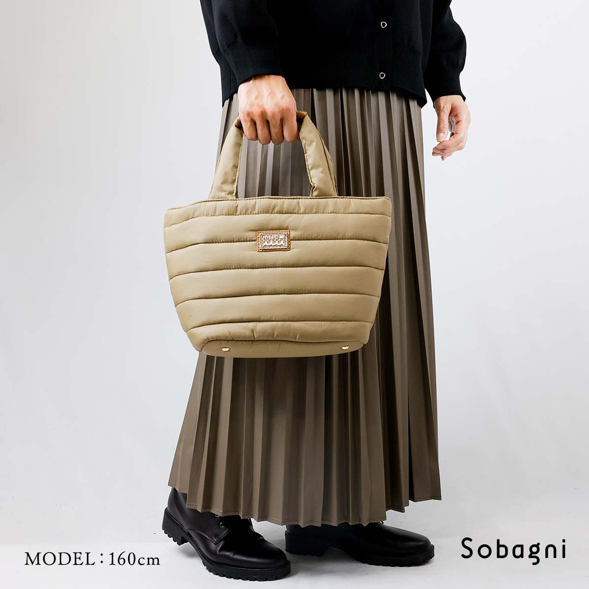 muta marine ムータ ナイロンキルティングバケットバッグ