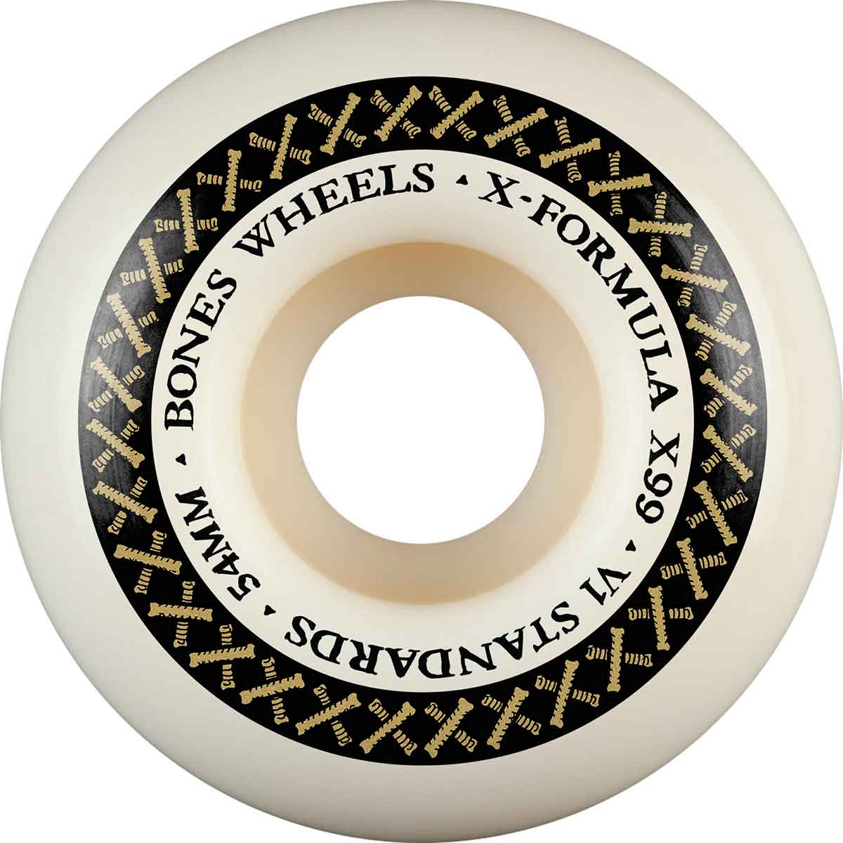 Bones X-Formula V1 Standard Skateboard Wheels - White 54mm 99a
