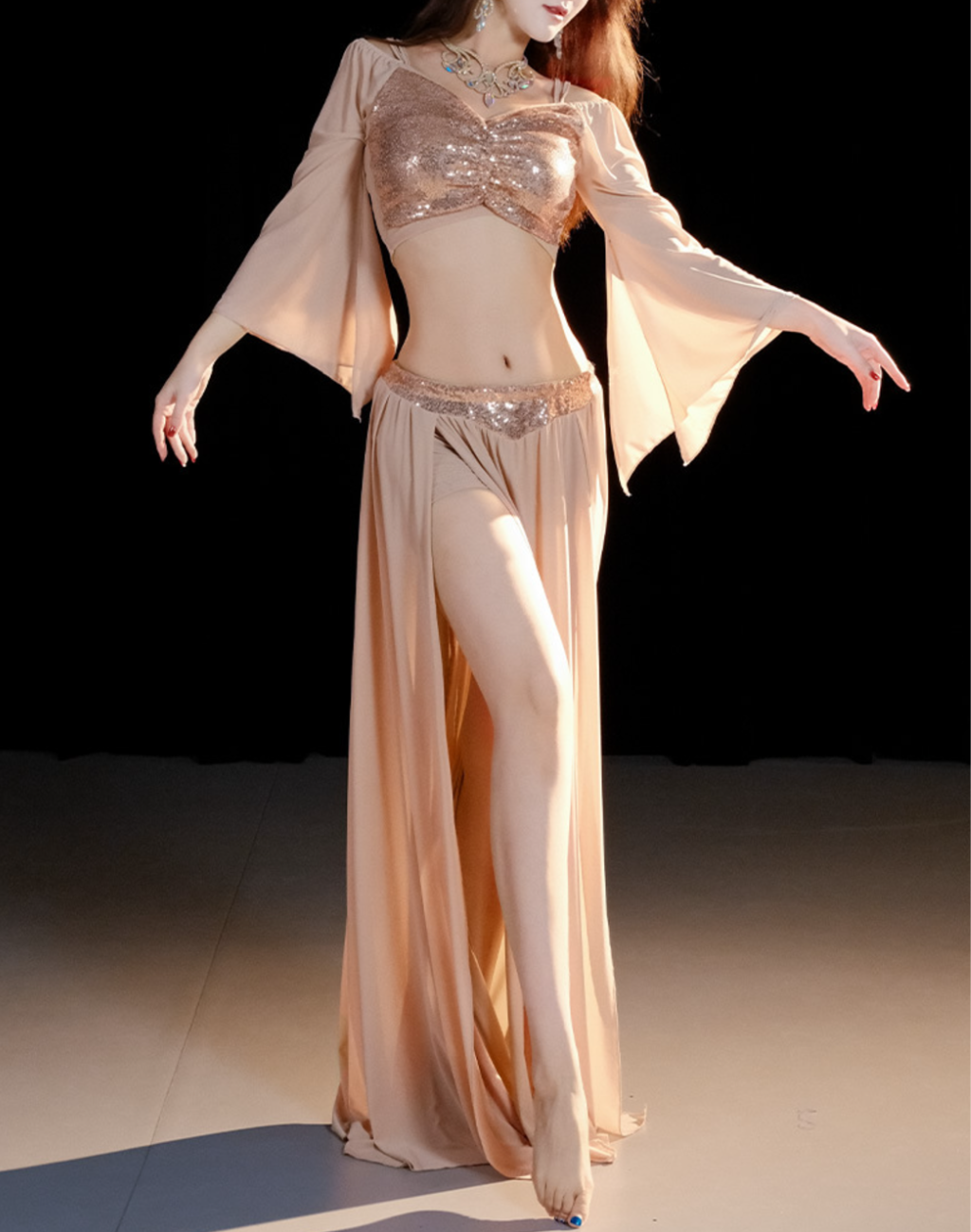 送料無料】即納 ベリーダンス レッスン着 レッスンウェア セットアップ