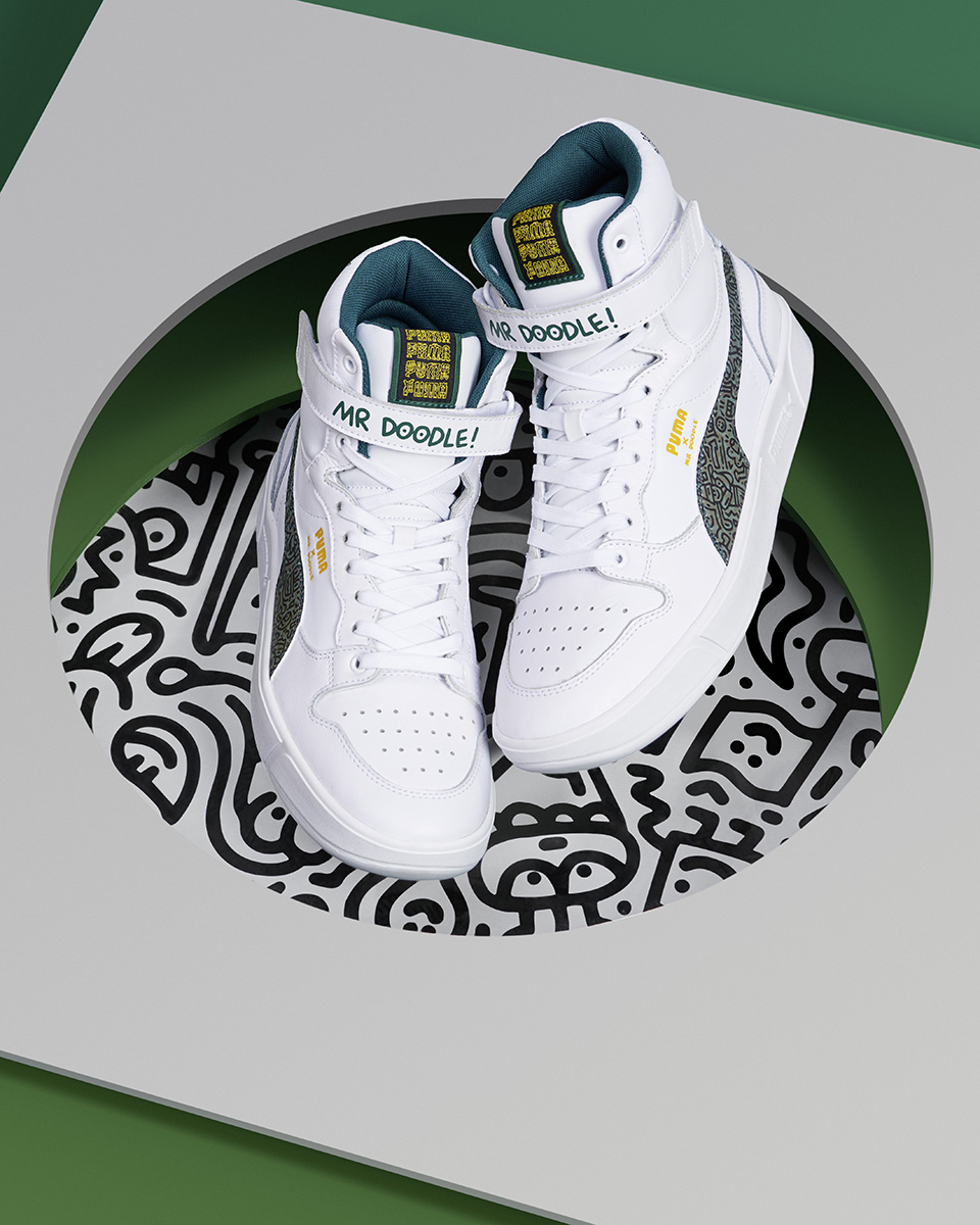Puma x Mr.Doodle Serves Up Whimsical, Unisex Quarantine-Ready Style