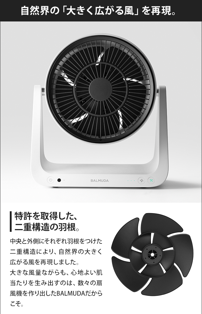 BALMUDA グリーンファンC2 コードレスモデル | セレクトショップ・AQUA