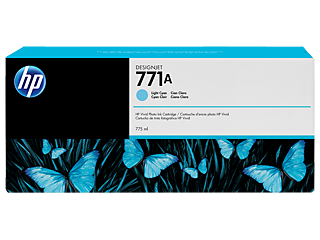 HP® 771A 775-ml Light Cyan DesignJet Ink Cartridge (B6Y20A)