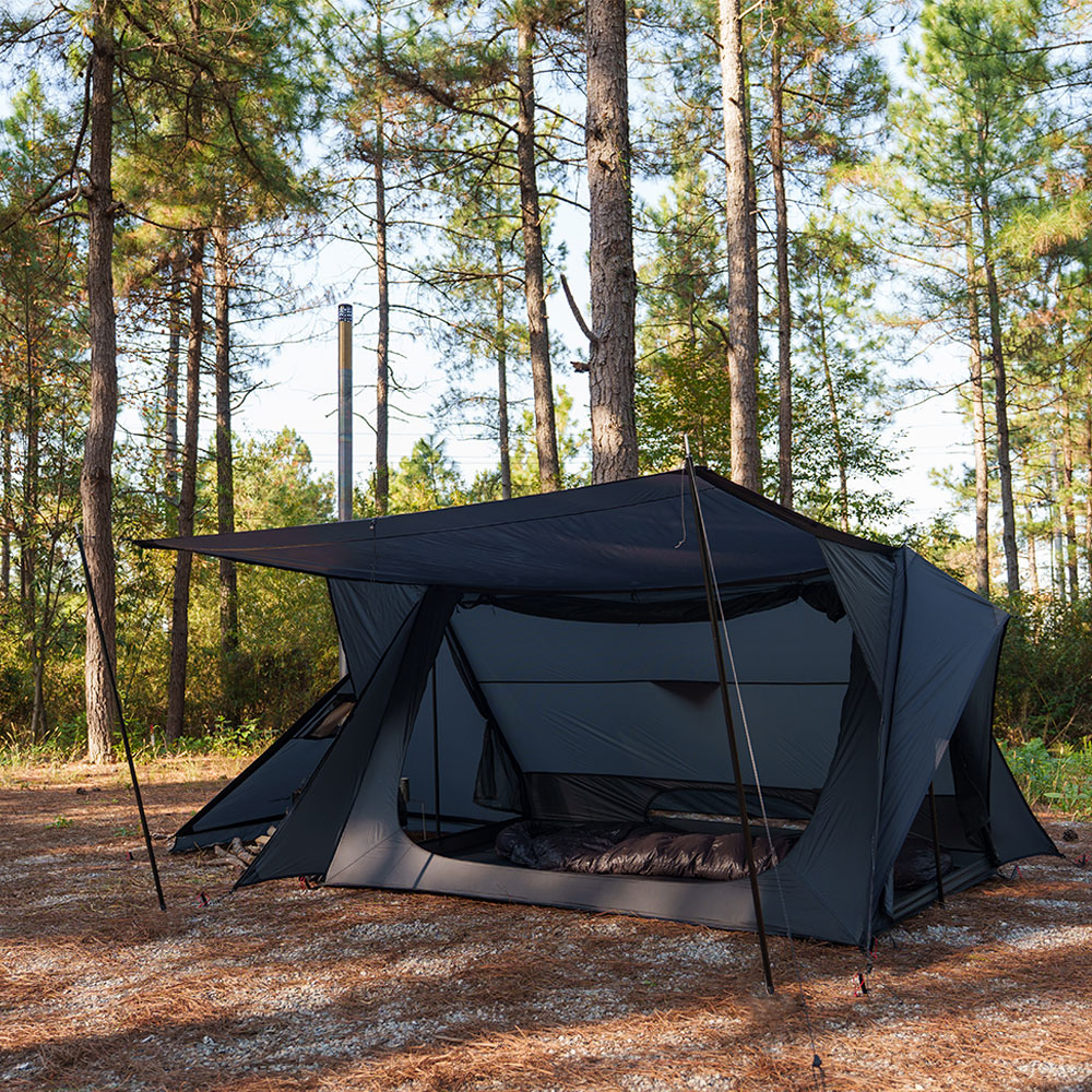 STOVEHUT 20 超軽量 パップテント | 前室あり 軍幕テント煙突穴付き