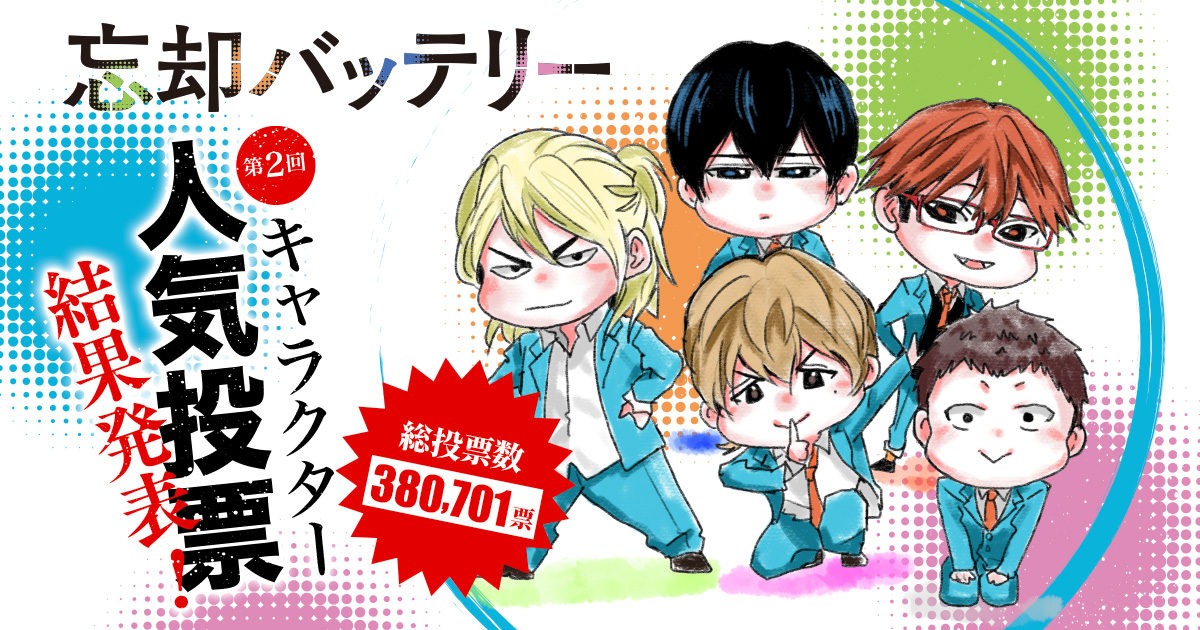 第2回『忘却バッテリー』キャラクター人気投票 結果発表！