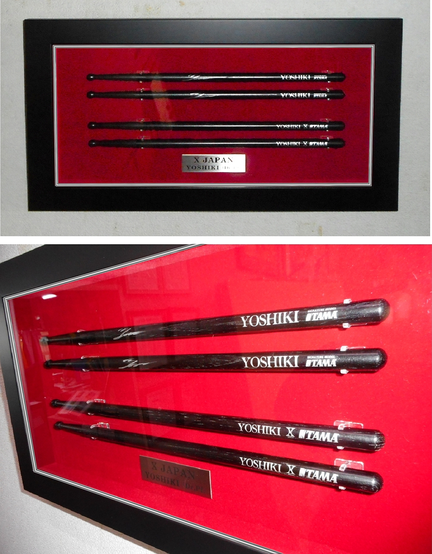 ドラムスティック額縁（XJAPAN YOSHIKI)
