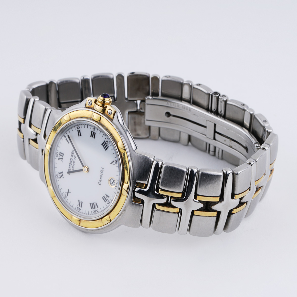 Raymond Weil Parsifal 9190 White Dial Two-Tone 34mm Circa 1995