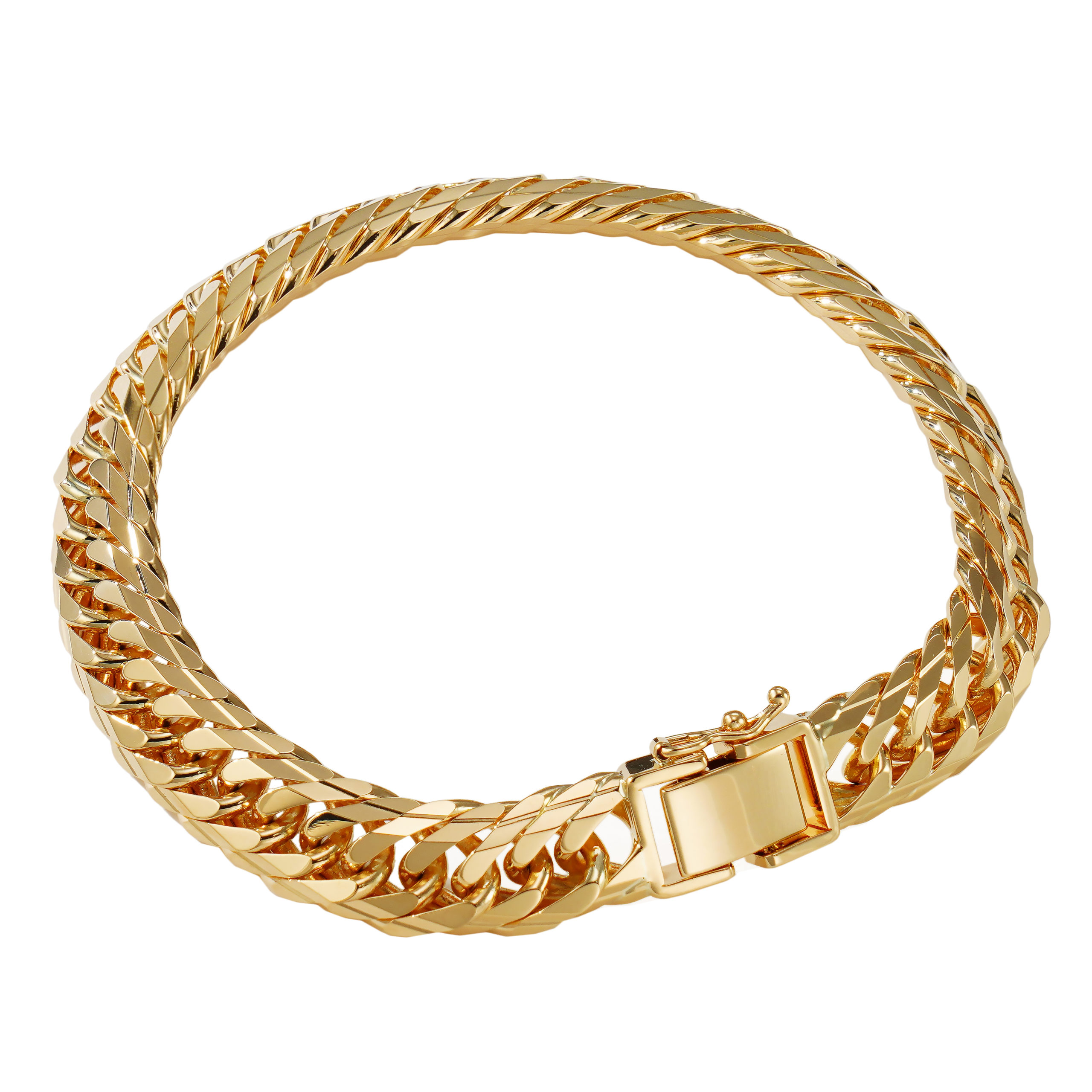 K18 18金 喜平ブレスレット 14面トリプル Mカット 45g 18cm 9.7mm幅 中