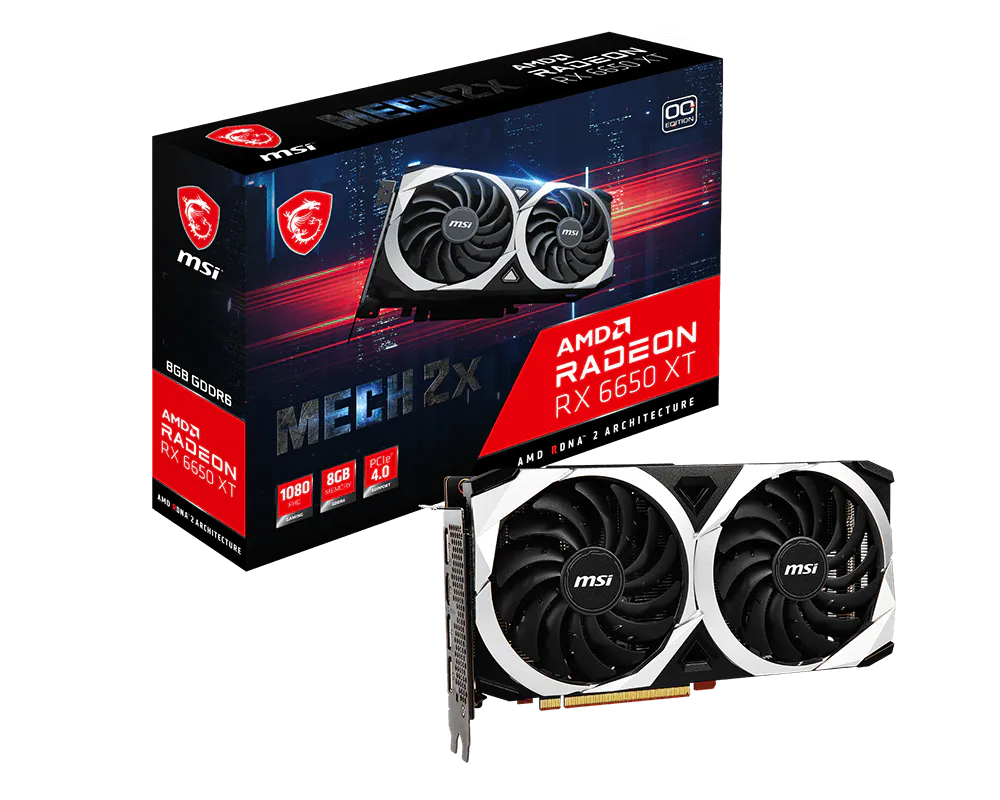 Specification Radeon™ RX 6650 XT MECH 2X 8G OC/DP | エムエスアイ