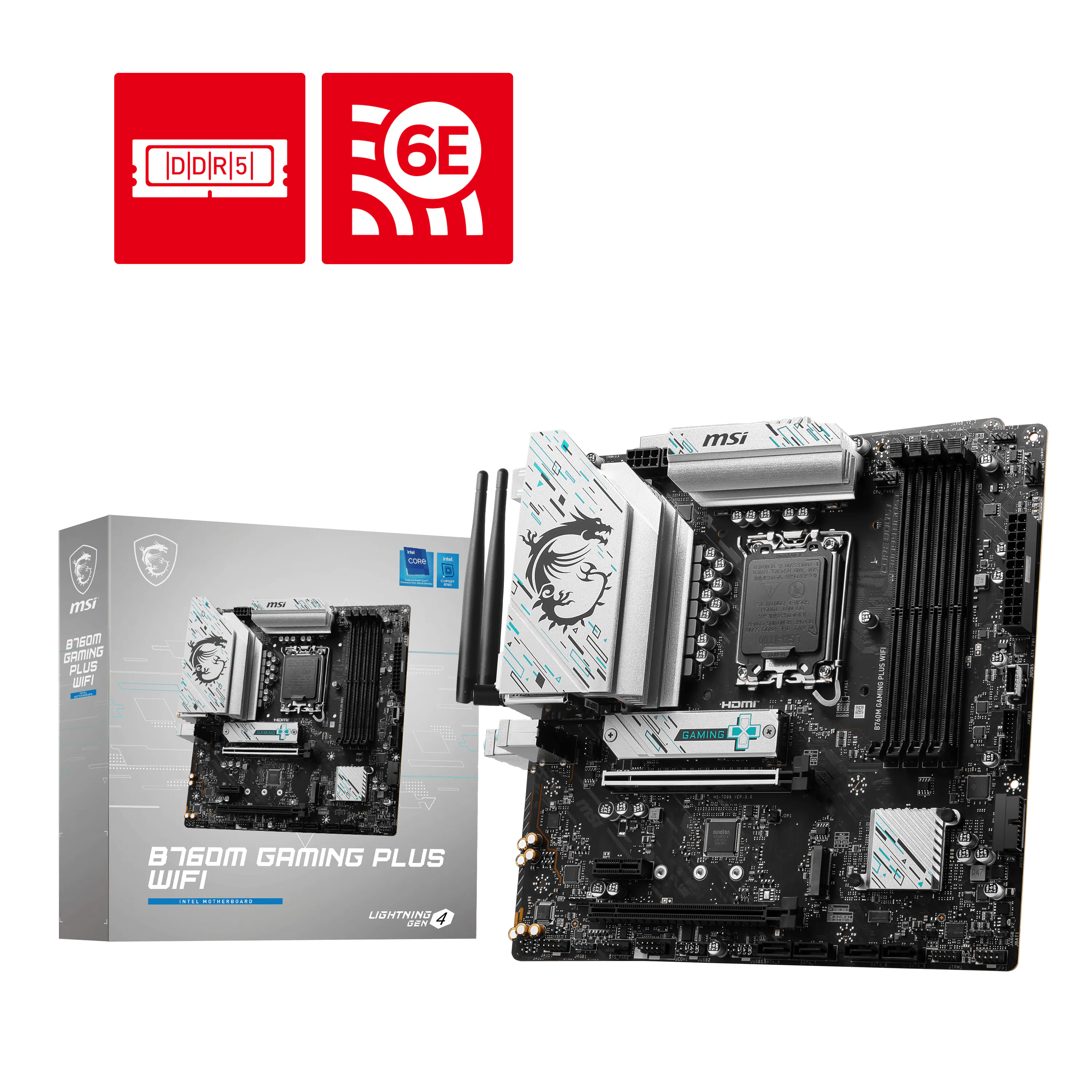 MSI B760M GAMING PLUS WIFI - Intel 14th/13th/12th Gen -12 Phases