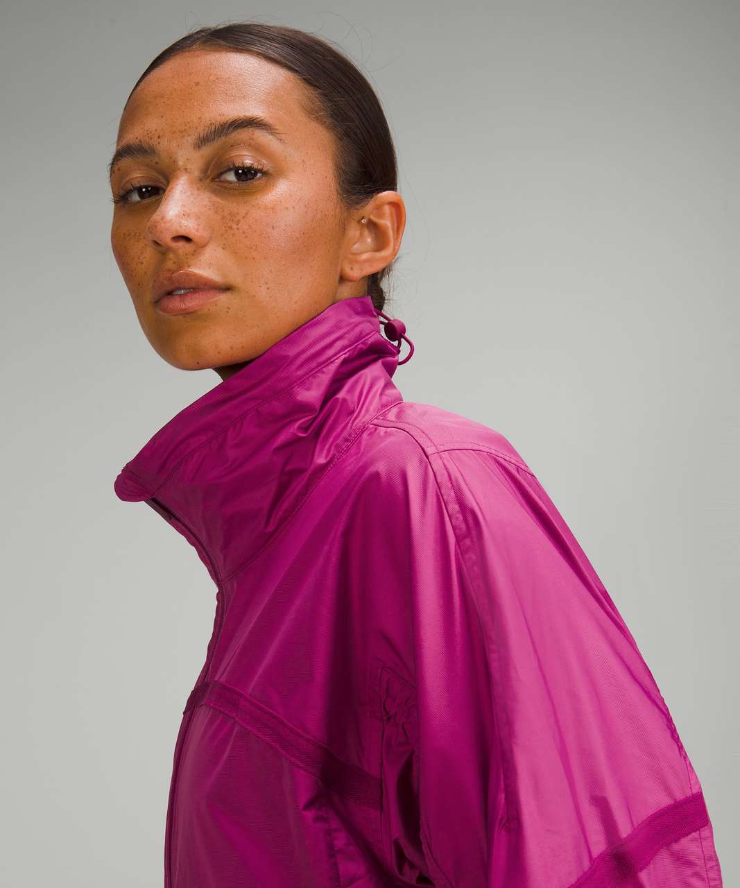 Lululemon Lightweight Cropped Track Jacket - Magenta Purple - lulu