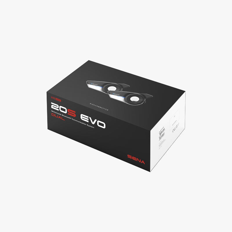 Sena 20S EVO Motorcycle Bluetooth Communication System & HD