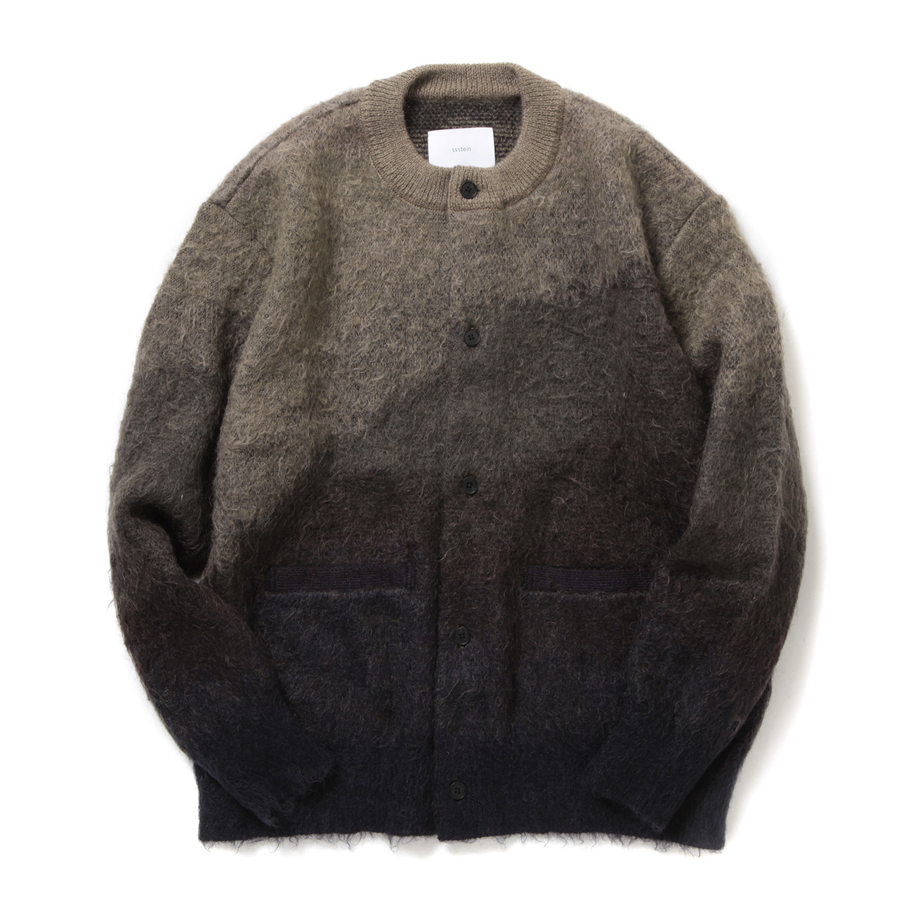 stein / シュタイン | GRADATION MOHAIR KNIT CARDIGAN - Navy Khaki