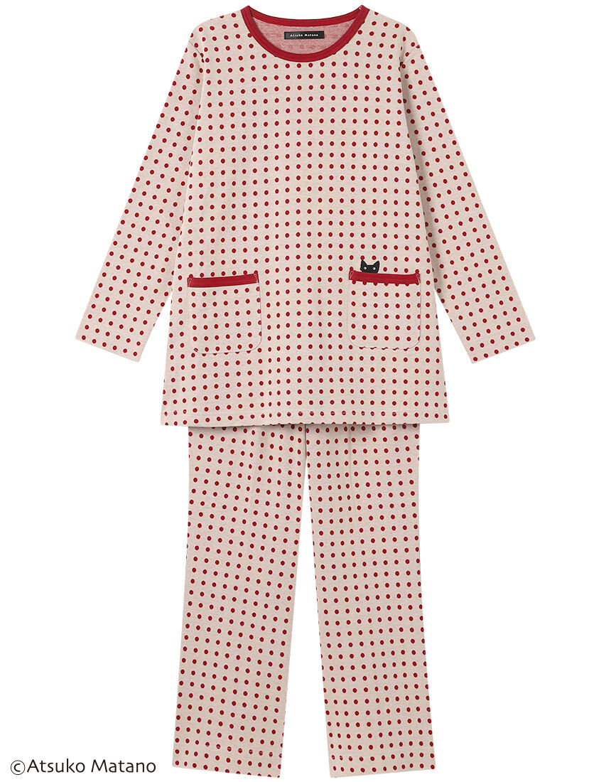 アツコマタノ 【綿100％】裏起毛加工のジャカード素材＆ポケット