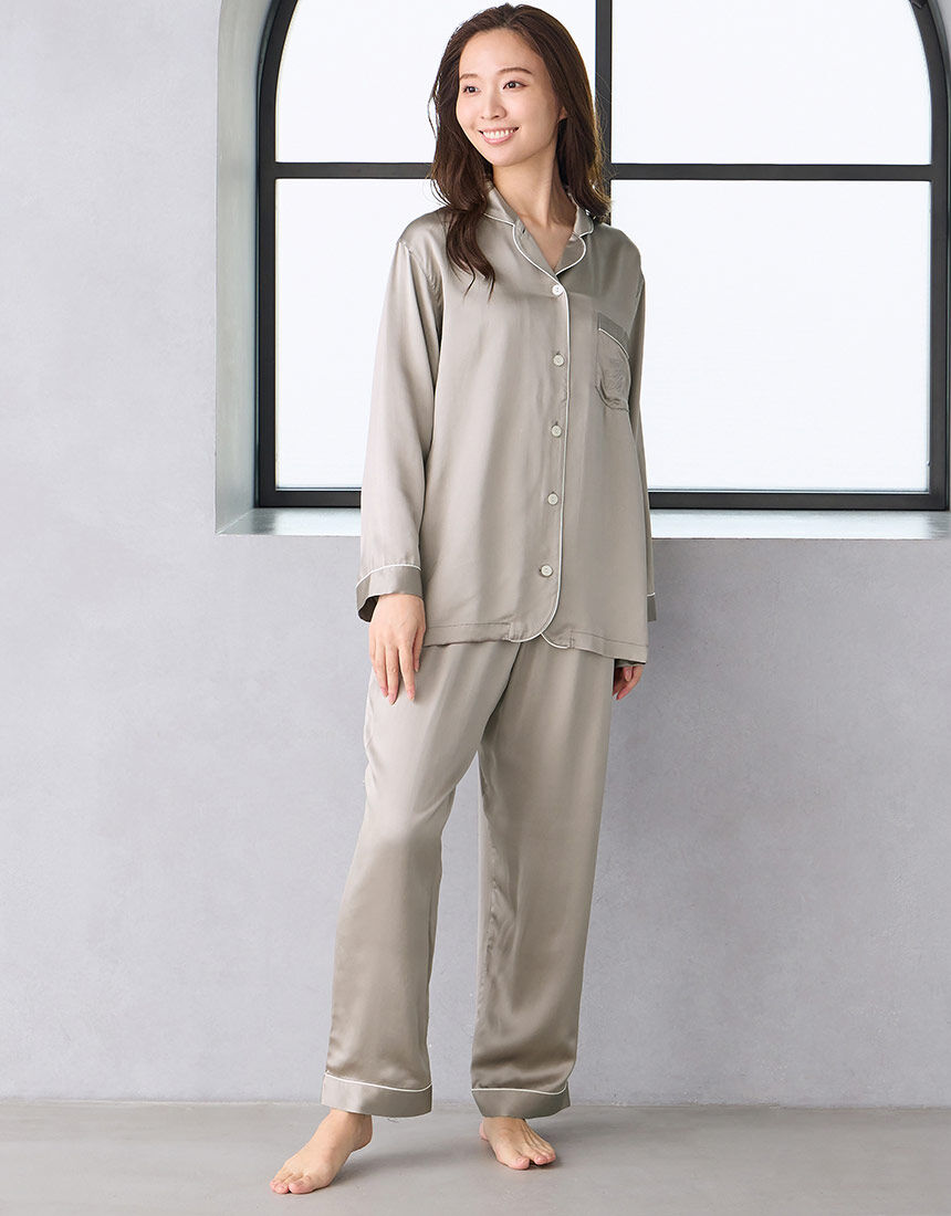 ワコール／睡眠科学 【シルク100％】ここちよく眠れるパジャマ 上品