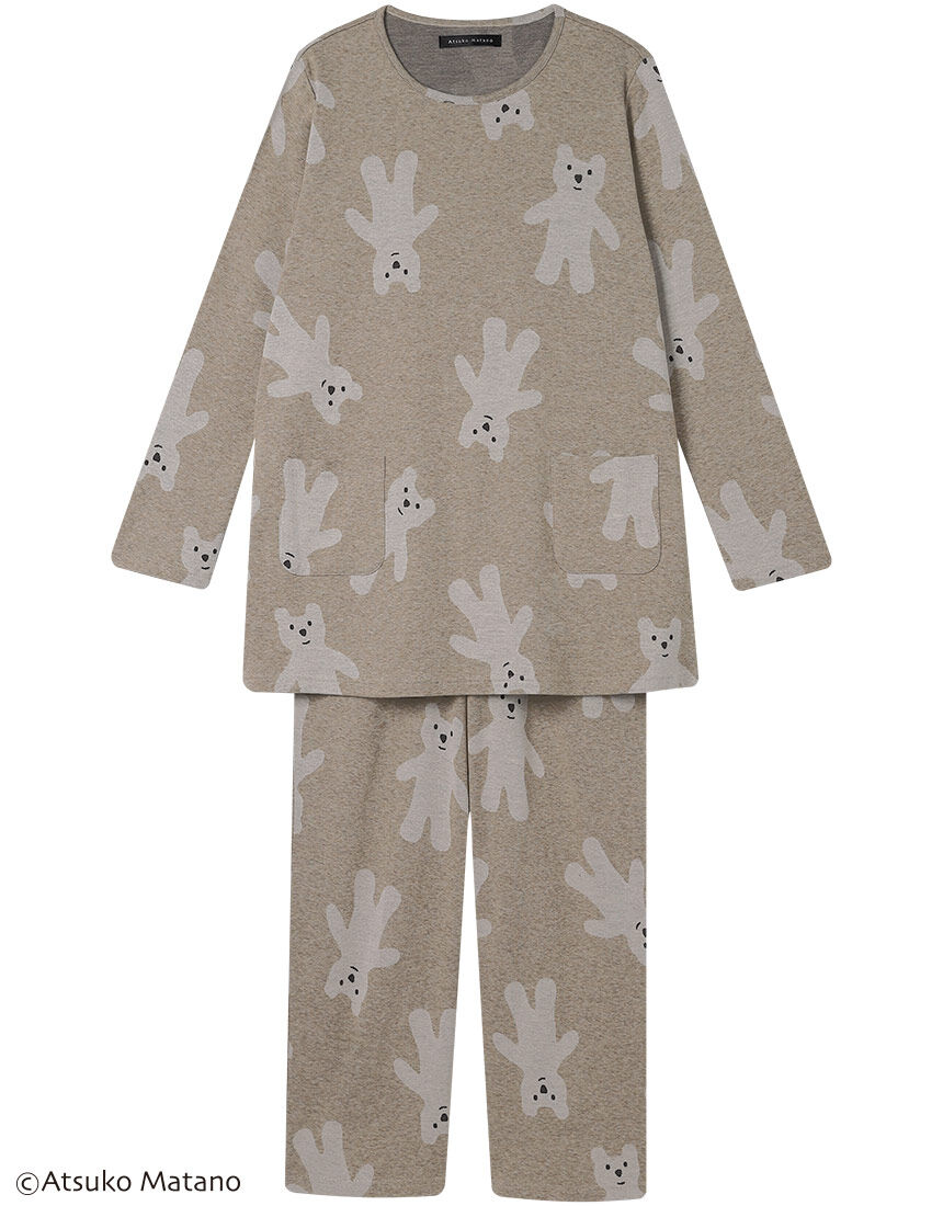 アツコマタノ 【綿100％】かわいらしいクマたち パジャマ HDW510