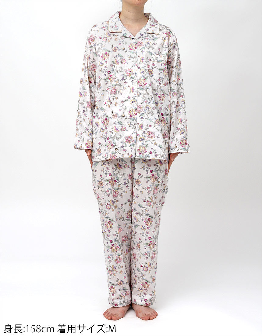 ワコール_リラックス＆スリープ 【綿100％】サテンパジャマ