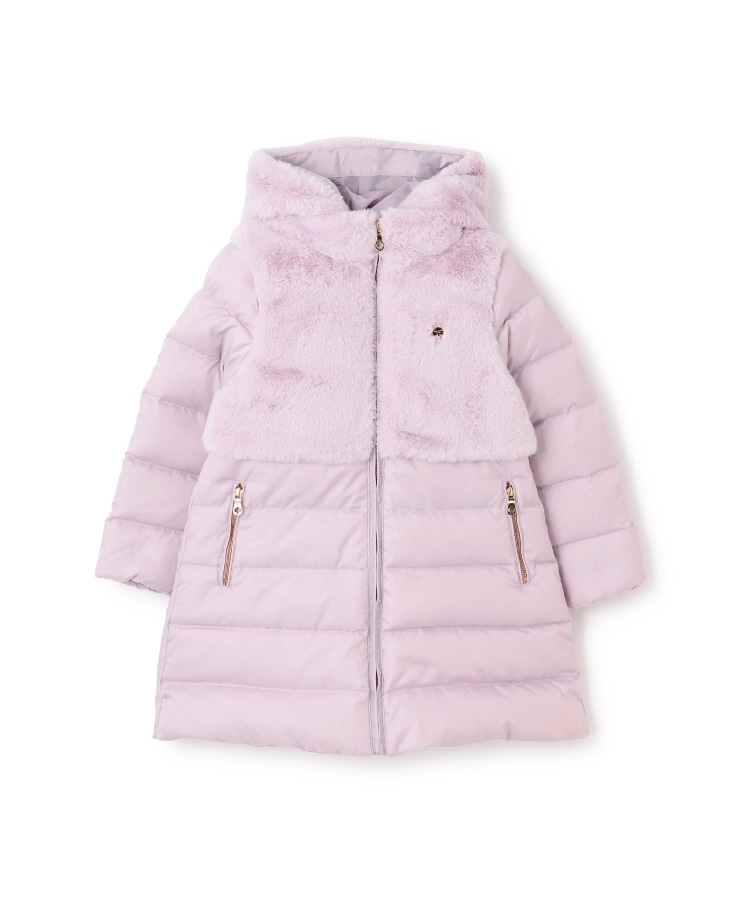 フェイクファー切り替えダウンコート（ダウンジャケット/コート