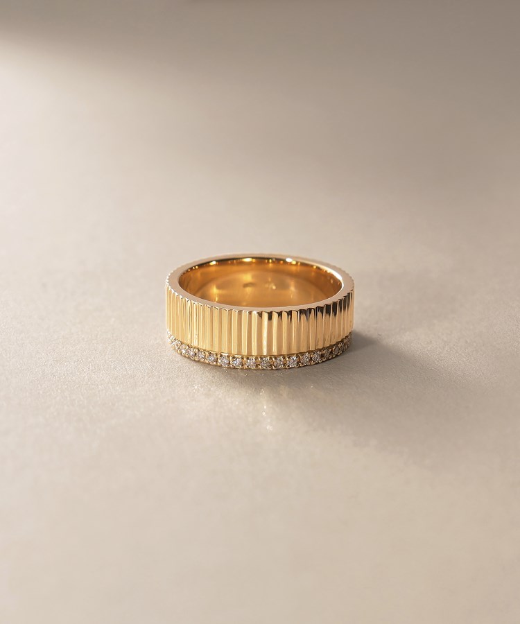K18ダイヤモンド フル―テッド リング（リング） | COCOSHNIK（ココシュ