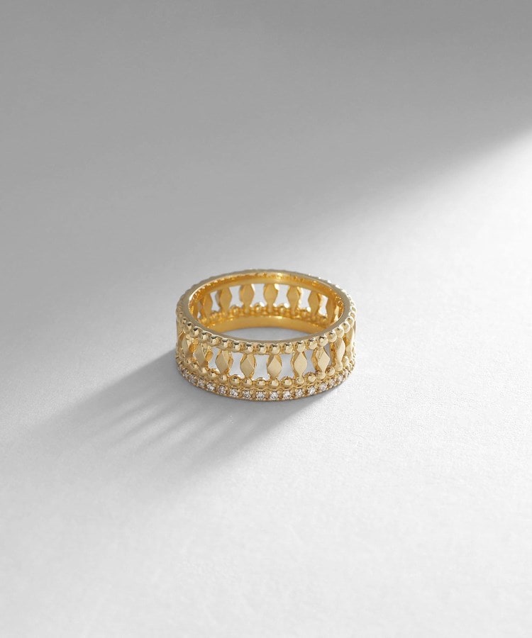 K18ダイヤモンド 切子ミル リング（リング） | COCOSHNIK（ココシュ